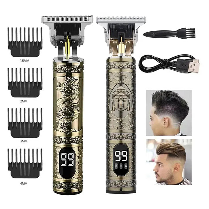 T9 LCD Electric Hair Clipper Oil Shaving Head Electric Pusher Carving Electric Shaver Rechargeble Hair Trimmer for Men Care