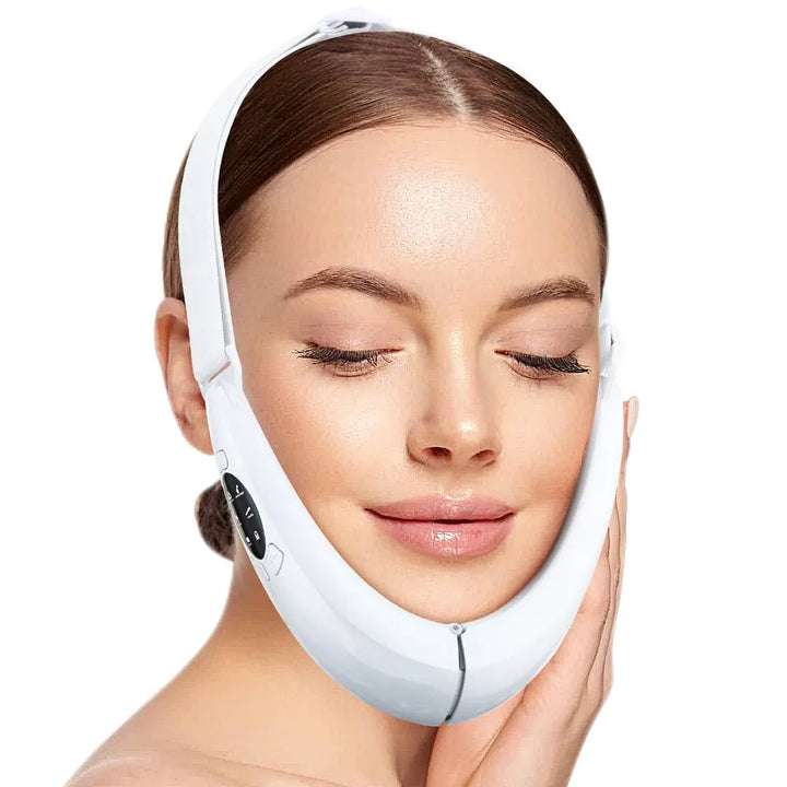 Face Lifter V-Line Up Face Lifting Belt Face Slimming Vibration Massager LED Display Facial Beauty Instrument 5 Modes